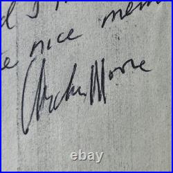 Archie Moore Signed Inscribed 1984 Boxing Article Autograph HOF Champion