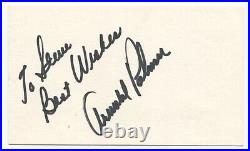 Arnold Palmer Signed 3x5 Index Card Autographed PGA Golf Inscribed TO STEVE