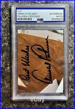 Arnold Palmer Signed Cut PSA Certified Autograph Inscribed Best Wishes Auto