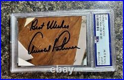 Arnold Palmer Signed Cut PSA Certified Autograph Inscribed Best Wishes Auto