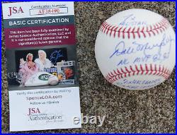Atlanta Braves Dale Murphy 4X Inscribed Stat Signed Autographed Baseball JSA COA