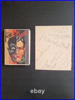 Autograph sheet inscribed SIGNED by Al Jolson, Helen Chandler, Leon Errol. Etc