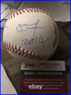 Autographed Pierce Brosnan baseball inscribed 007 an 2014 JSA Certified Signed