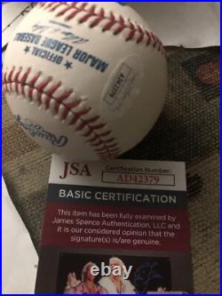 Autographed Pierce Brosnan baseball inscribed 007 an 2014 JSA Certified Signed