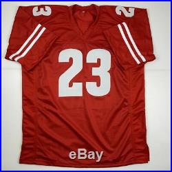 Autographed/Signed JONATHAN TAYLOR Inscribed Wisconsin College Jersey JSA COA