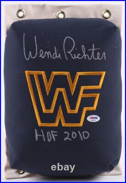 Autographed Wendi Richter WWF WWE Turnbuckle Pad 2010 HOF Inscribed COA PSA