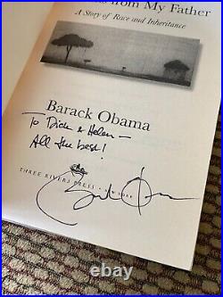 BARACK OBAMA Signed Autographed Dreams From My Father Book Inscribed