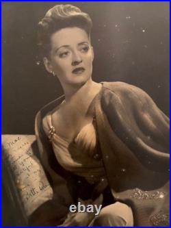 BETTE DAVIS Signed Autographed Large Vintage Photo Inscribed Framed Matted 27x24 BETTE DAVIS Signed Autographed Large Vintage Photo Inscribed Framed Matted 27x24