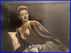BETTE DAVIS Signed Autographed Large Vintage Photo Inscribed Framed Matted 27x24