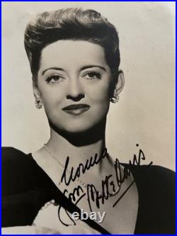 BETTE DAVIS Signed Vintage 5x7 Photo Inscribed Classic Hollywood Autograph