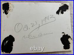 BETTE DAVIS Signed Vintage 5x7 Photo Inscribed Classic Hollywood Autograph