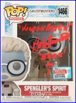 BOB GUNTON signed autographed (GHOSTBUSTERS) #1466 Spengler Funko Pop Inscribed