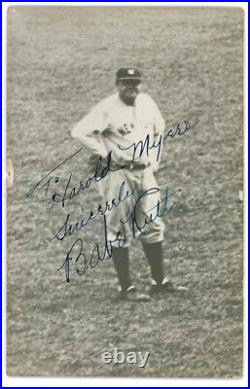 Babe The Sultan Of Swat Ruth Autographed Inscribed Photograph