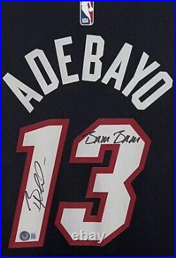 Bam Adebayo Signed BAM BAM Inscribed Miami Heat Nike NBA Autograph Jersey BAS