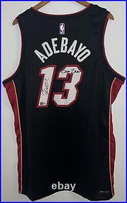 Bam Adebayo Signed BAM BAM Inscribed Miami Heat Nike NBA Autograph Jersey BAS