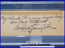 Barbara Stanwyck (Died 1990) Signed / Autographed Inscribed Cut PSA Slab