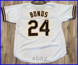 Barry Bonds Signed Pittsburgh Pirates Autographed Jersey Inscribed with Stats COA