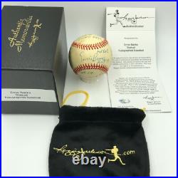 Beautiful Ernie Banks Signed Autographed Heavily Inscribed STAT Baseball RJ COA