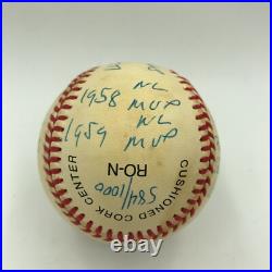 Beautiful Ernie Banks Signed Autographed Heavily Inscribed STAT Baseball RJ COA