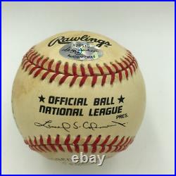 Beautiful Ernie Banks Signed Autographed Heavily Inscribed STAT Baseball RJ COA