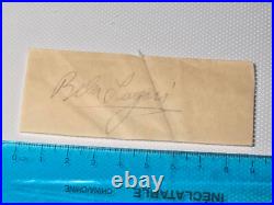 Bela Lugosi Signed cut Inscribed HORROR LEGEND DRACULA