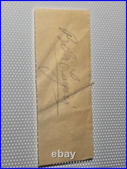 Bela Lugosi Signed cut Inscribed HORROR LEGEND DRACULA
