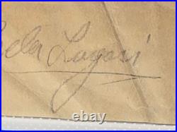 Bela Lugosi Signed cut Inscribed HORROR LEGEND DRACULA