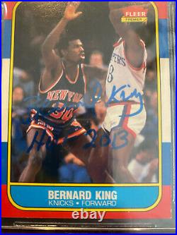Bernard King Signed 1986 Fleer #60 Autographed HOF BGS Beckett Knicks Inscribed