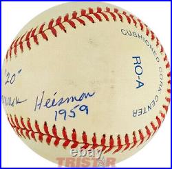Billy Cannon Signed Autographed Al Baseball Inscribed 20 Heisman 1959 Psa Lsu