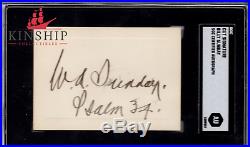 Billy Sunday signed cut SGC Slabbed Inscribed Bold auto d. 1935 Evangelist C389