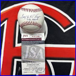 Billy Wagner Autographed Mets Astros OMLB Inscribed & Signed JSA COA