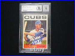 Billy Williams 1964 Topps #175 Signed Inscribed H. O. F. 87 Bas 10 Authentic Auto