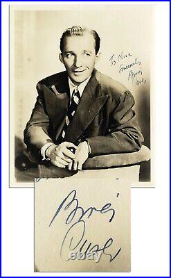 Bing Crosby 8 x 10 Signed & Inscribed Matte Photo PSA