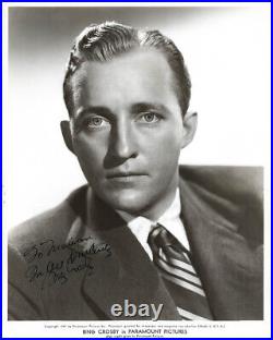 Bing Crosby Autographed Inscribed Photograph