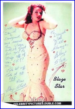 Blaze Starr Signed Inscribed Photo Burlesque Queen Exotic Dancer Autograph