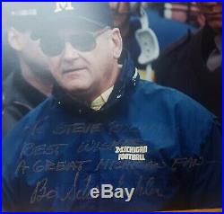 Bo Schembechler Signed Autographed 8x10 MICHIGAN WOLVERINES Inscribed Authentic