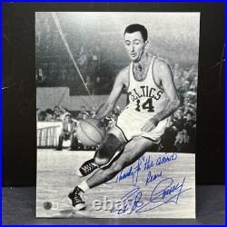 Bob Cousy Autographed Boston Celtics Signed Inscribed 11x14 Photo Beckett BAS