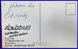 Bob Marley Signed Autographed Exodus Fan Club Post Card Rare Inscribed JSA