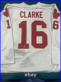 Bobby Clarke Signed Autographed Canada Custom XL Jersey HOF inscribed Beckett
