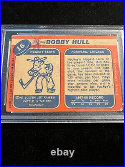 Bobby Hull signed 1968-69 Topps Card PSA DNA Slabbed Auto 10 Inscribed HOF C1132