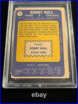 Bobby Hull signed 1969-70 Topps Card PSA DNA Slabbed Auto 10 Inscribed HOF C1087