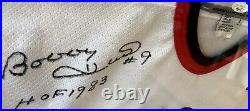 Bobby Hull signed autograph Blackhawks CCM jersey inscribed HOF 1983 framed JSA