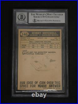 Bobby Mitchell Signed 1959 Topps #140 Bas 10 Authentic Auto Inscribed Hof 83