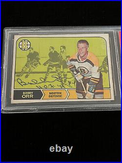 Bobby Orr signed 1968 O-Pee-Chee Card PSA DNA Inscribed Auto 10 #2 Bruins C1068