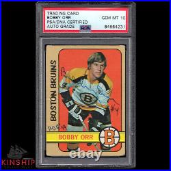 Bobby Orr signed 1972 Topps Card #100 PSA DNA Bruins Inscribed HOF Auto 10 C1066