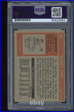 Bobby Orr signed 1972 Topps Card #100 PSA DNA Bruins Inscribed HOF Auto 9 C1299