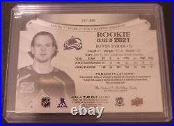 Bowen Byram 2020-21 The Cup Rookie Class Draft Pick Auto Inscribed /5