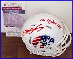 Brad Banks Signed Autographed Iowa Hawkeyes Mini Helmet Inscribed JSA Witness N9