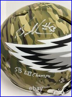 Brandon Graham Autograph Signed Eagles Camo Speed Authentic Helmet Inscribed JSA