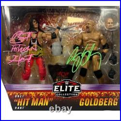 Bret Hart Bill Goldberg autographed signed inscribed action figure WWF WCW JSA